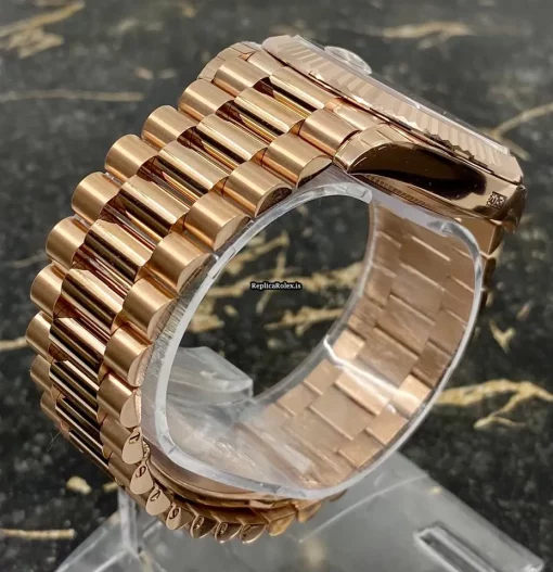 Trustworthy Fake Rolex Day-date 40 228235 Caliber 3255 Automatic Movement 40mm Rose Gold Case Mens/unisex Watch - Image 6