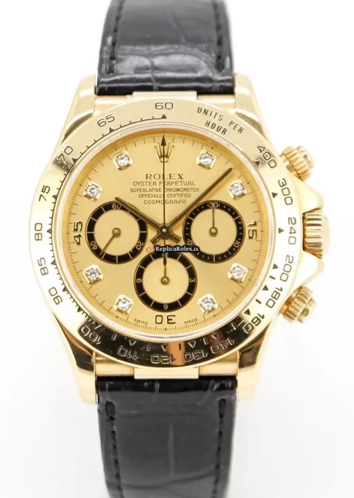 Reliable Fake Rolex Daytona 16518 Caliber 4030 Automatic Movement 40mm Yellow Gold Case Mens/unisex Watch - Image 2