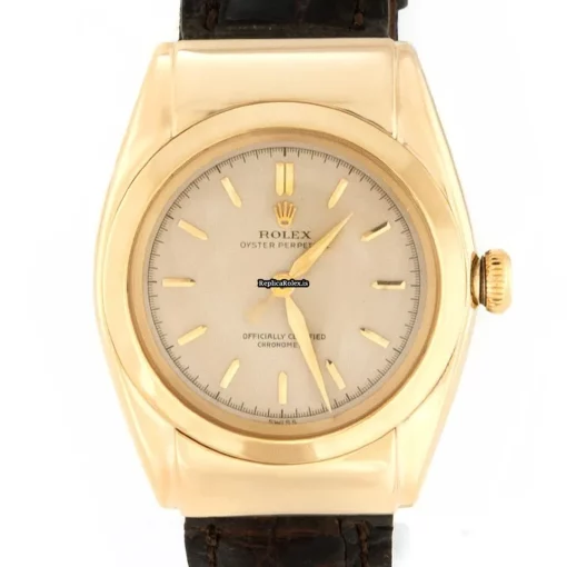Wonderful Fakes Rolex Bubble Back 6065 Automatic Movement 30mm Yellow Gold Case Mens/unisex Watch