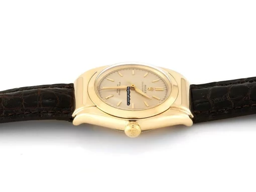 Wonderful Fakes Rolex Bubble Back 6065 Automatic Movement 30mm Yellow Gold Case Mens/unisex Watch - Image 11