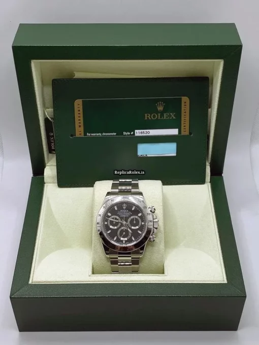 Good Replica Rolex Daytona 116520 Caliber 4130 Automatic Movement 40mm Steel Case Mens/unisex Watch - Image 7