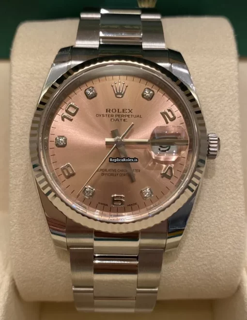 Perfect Fake Rolex Oyster Perpetual Date 115234 Caliber 3135 Automatic Movement 34mm Steel Case Mens/unisex Watch