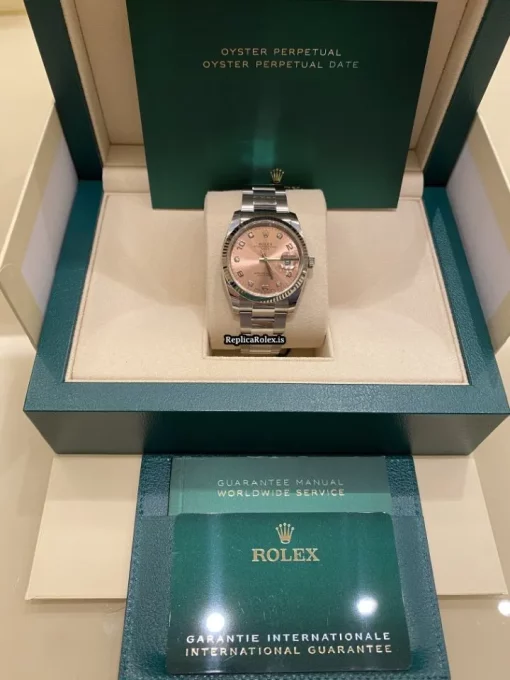 Perfect Fake Rolex Oyster Perpetual Date 115234 Caliber 3135 Automatic Movement 34mm Steel Case Mens/unisex Watch - Image 2