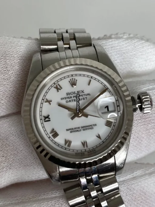 Excellent Replica Rolex Lady-datejust 69174 Caliber 2135 Automatic Movement 26mm Steel Case Womens Watch - Image 16