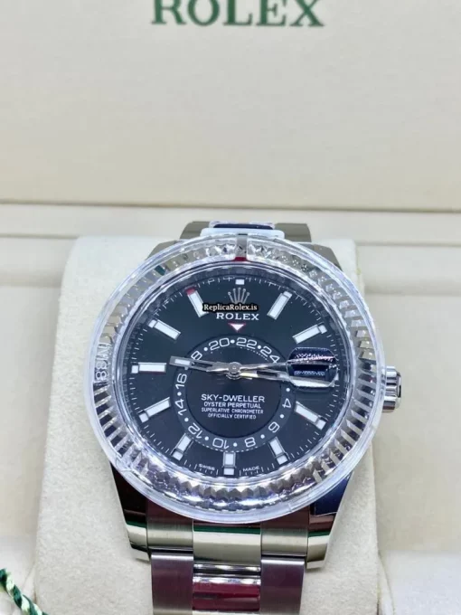 Luxury Replica Rolex Sky-dweller 326934 Caliber 9001 Automatic Movement 42mm Steel Case Mens/unisex Watch - Image 6