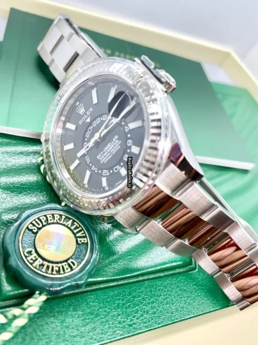 Luxury Replica Rolex Sky-dweller 326934 Caliber 9001 Automatic Movement 42mm Steel Case Mens/unisex Watch - Image 9