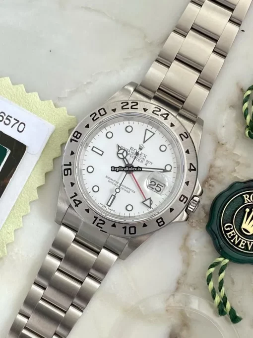 Superb Clone Rolex Explorer II 16570t Caliber 3185 Automatic Movement 40x47,2mm Steel Case Mens/unisex Watch