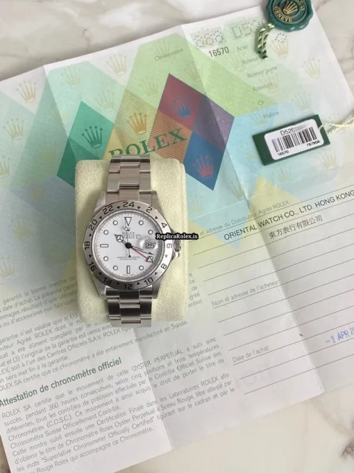 Superb Clone Rolex Explorer II 16570t Caliber 3185 Automatic Movement 40x47,2mm Steel Case Mens/unisex Watch - Image 10