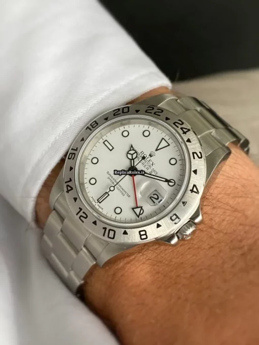 Superb Clone Rolex Explorer II 16570t Caliber 3185 Automatic Movement 40x47,2mm Steel Case Mens/unisex Watch - Image 2