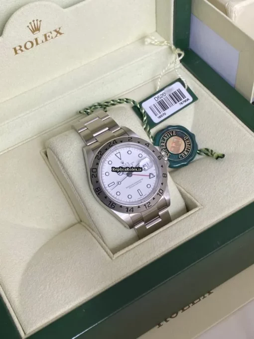 Superb Clone Rolex Explorer II 16570t Caliber 3185 Automatic Movement 40x47,2mm Steel Case Mens/unisex Watch - Image 3