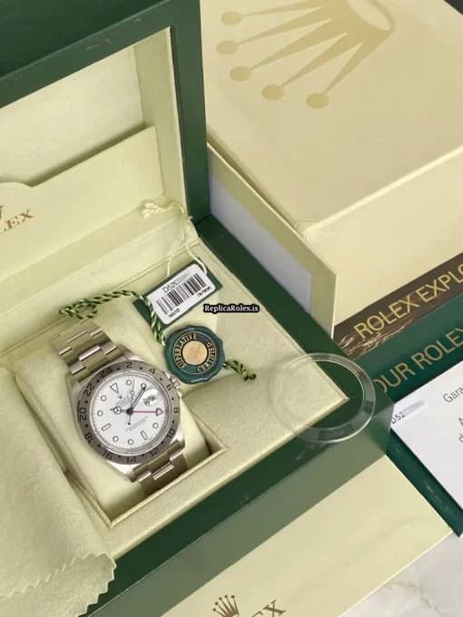 Superb Clone Rolex Explorer II 16570t Caliber 3185 Automatic Movement 40x47,2mm Steel Case Mens/unisex Watch - Image 5