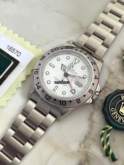 Superb Clone Rolex Explorer II 16570t Caliber 3185 Automatic Movement 40x47,2mm Steel Case Mens/unisex Watch - Image 6