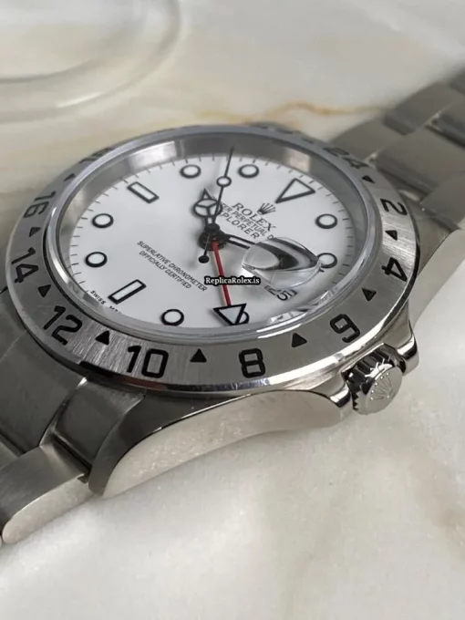 Superb Clone Rolex Explorer II 16570t Caliber 3185 Automatic Movement 40x47,2mm Steel Case Mens/unisex Watch - Image 8