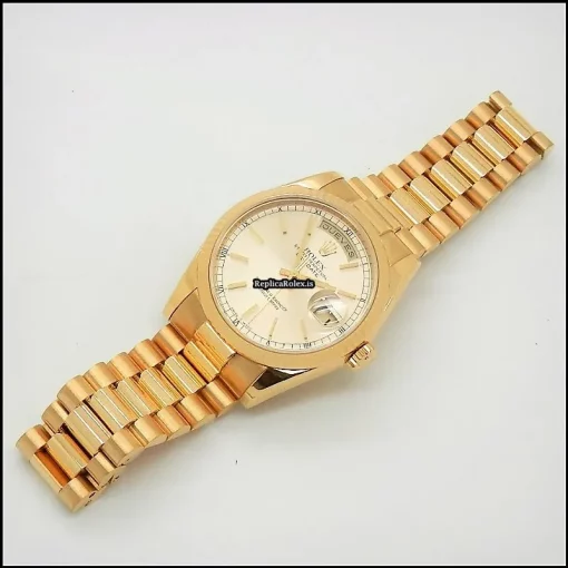 Excellent Fake Rolex Day-date 36 118238 Caliber 3155 Automatic Movement 36mm Yellow Gold Case Mens/unisex Watch - Image 10