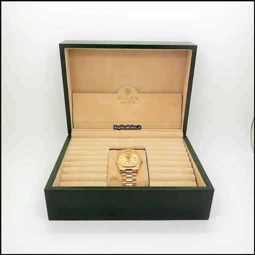 Excellent Fake Rolex Day-date 36 118238 Caliber 3155 Automatic Movement 36mm Yellow Gold Case Mens/unisex Watch - Image 3