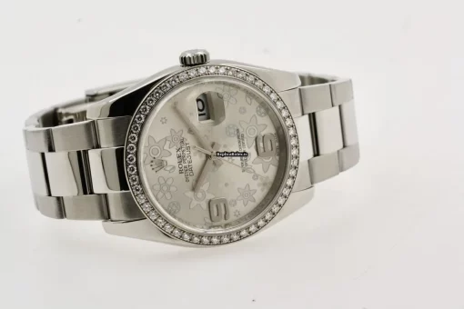 Swiss Replica Rolex Datejust 116244 Caliber 3135 Automatic Movement 36mm Steel Case Womens Watch - Image 9