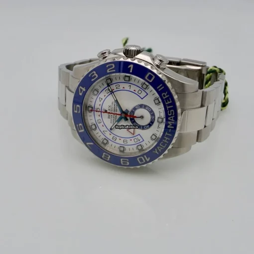 Excellent Fake Rolex Yacht-master II 116680 Caliber 4161 Automatic Movement 44mm Steel Case Mens/unisex Watch - Image 11