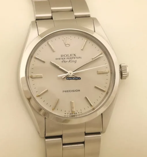 Fine Replica Rolex Air King Precision 5500 Caliber 1520 Automatic Movement 34mm Steel Case Mens/unisex Watch - Image 4