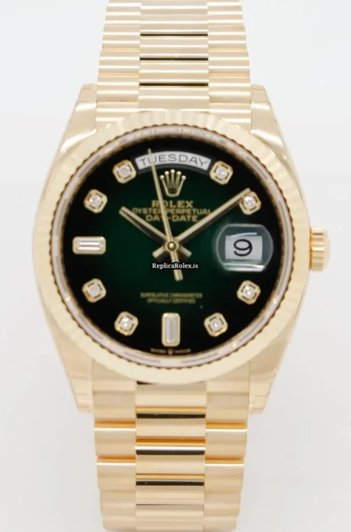 Well Made Replica Rolex Day-date 36 128238 Caliber 3255 Automatic Movement 36x43mm Yellow Gold Case Mens/unisex Watch - Image 2