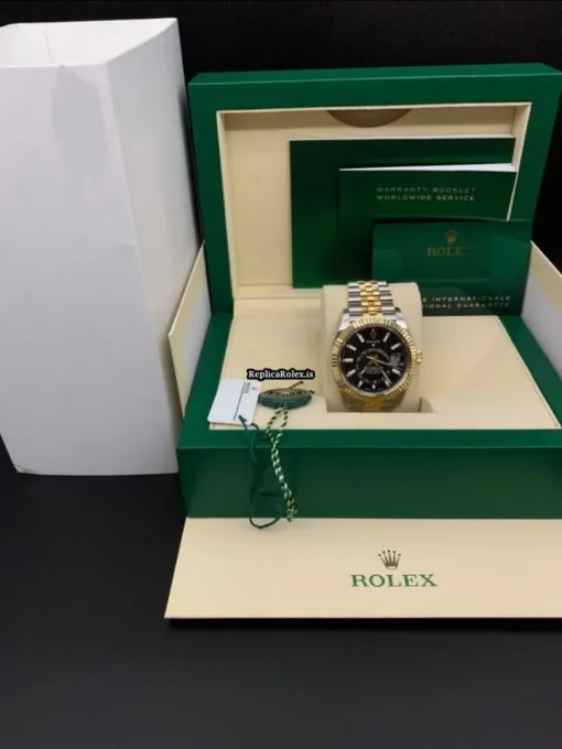 Great Replica Rolex Sky-dweller 326933 Caliber 9001 Automatic Movement 42mm Gold/steel Case Mens/unisex Watch - Image 8