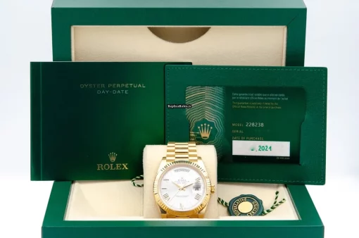 Lovely Fake Rolex Day-date 40 228238 Caliber 3255 Automatic Movement 40mm Yellow Gold Case Mens/unisex Watch - Image 9