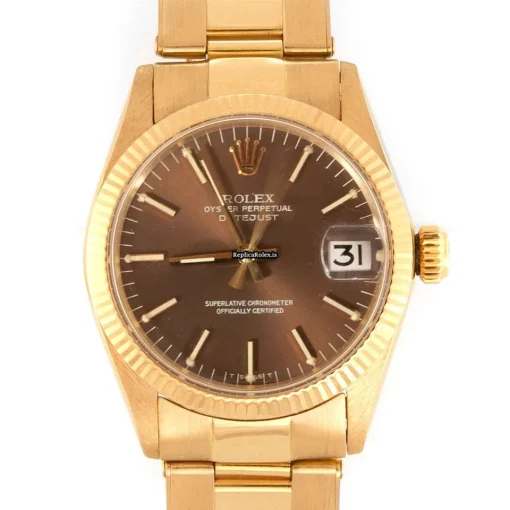 Wonderful Fake Rolex Datejust 6827 Automatic Movement 31mm Yellow Gold Case Womens Watch