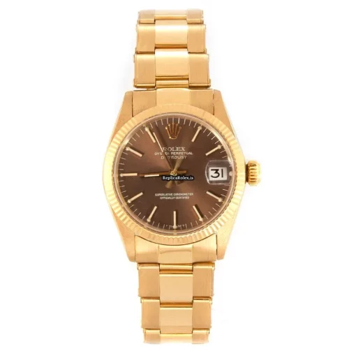 Wonderful Fake Rolex Datejust 6827 Automatic Movement 31mm Yellow Gold Case Womens Watch - Image 11