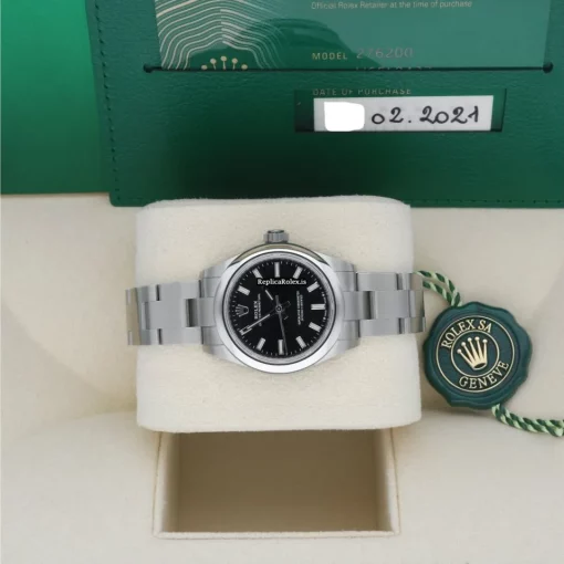 1:1 Fakes Rolex Oyster Perpetual 276200 Caliber 2232 Automatic Movement 28mm Steel Case Womens Watch