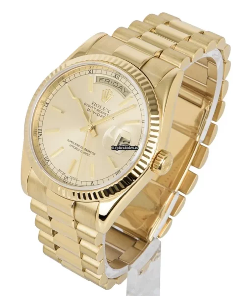 Cool Replica Rolex Day-date 36 118238 Automatic Movement 36mm Yellow Gold Case Mens/unisex Watch - Image 3