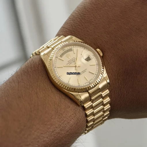 Cool Replica Rolex Day-date 36 118238 Automatic Movement 36mm Yellow Gold Case Mens/unisex Watch - Image 8