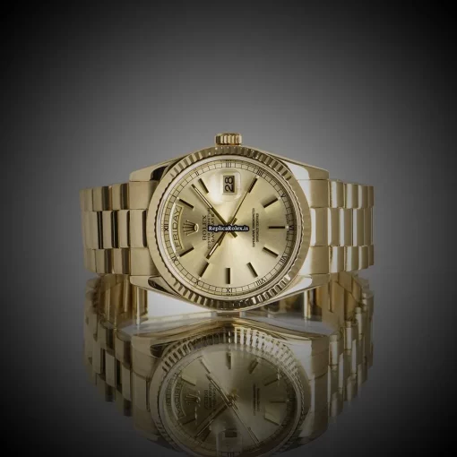 Cool Replica Rolex Day-date 36 118238 Automatic Movement 36mm Yellow Gold Case Mens/unisex Watch - Image 9