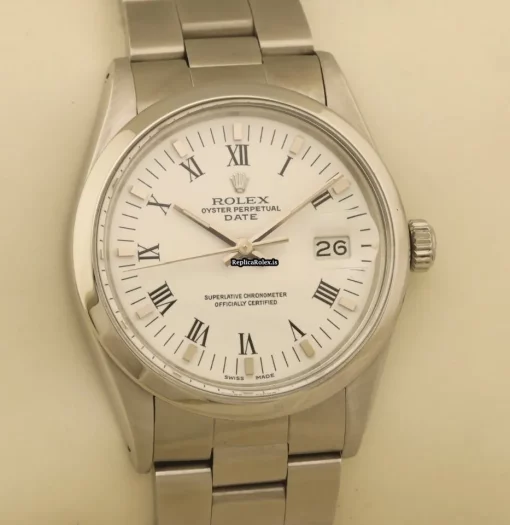 Neat Replica Rolex Oyster Perpetual Date 15000 Caliber 3035 Automatic Movement 34mm Steel Case Mens/unisex Watch - Image 4