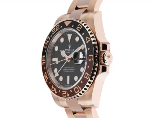 Pleasing Fake Rolex Gmt-master II 126715chnr Caliber 3186 Automatic Movement 40mm Rose Gold Case Mens/unisex Watch - Image 2