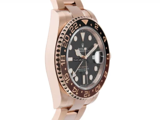 Pleasing Fake Rolex Gmt-master II 126715chnr Caliber 3186 Automatic Movement 40mm Rose Gold Case Mens/unisex Watch - Image 3