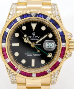 Superior Fake Rolex Gmt-master II 116718ln Caliber 3186 Automatic Movement 40mm Yellow Gold Case Mens/unisex Watch