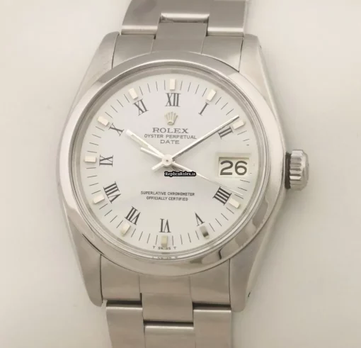 Defect Fake Rolex Oyster Perpetual Date 1500 Caliber 1570 Automatic Movement 34mm Steel Case Mens/unisex Watch
