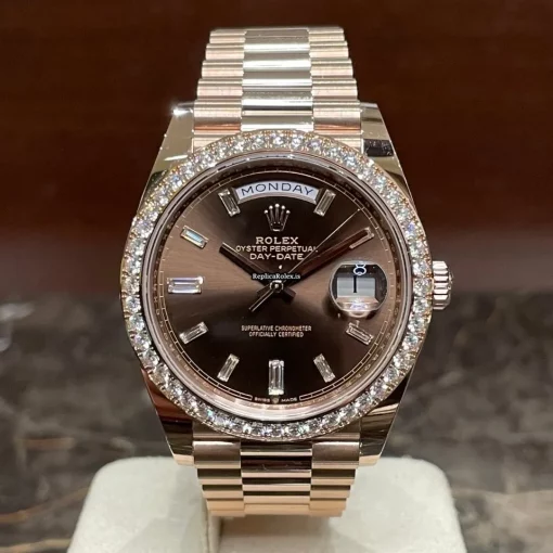 Offering Knockoff Rolex Day-date 40 228345rbr Automatic Movement 40mm Rose Gold Case Mens/unisex Watch