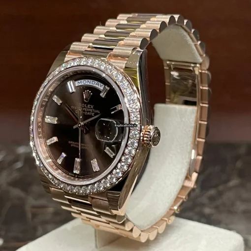 Offering Knockoff Rolex Day-date 40 228345rbr Automatic Movement 40mm Rose Gold Case Mens/unisex Watch - Image 3