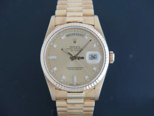 Terrific Replica Rolex Day-date 36 18238 Automatic Movement 36mm Yellow Gold Case Mens/unisex Watch - Image 3