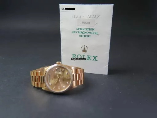 Terrific Replica Rolex Day-date 36 18238 Automatic Movement 36mm Yellow Gold Case Mens/unisex Watch - Image 4