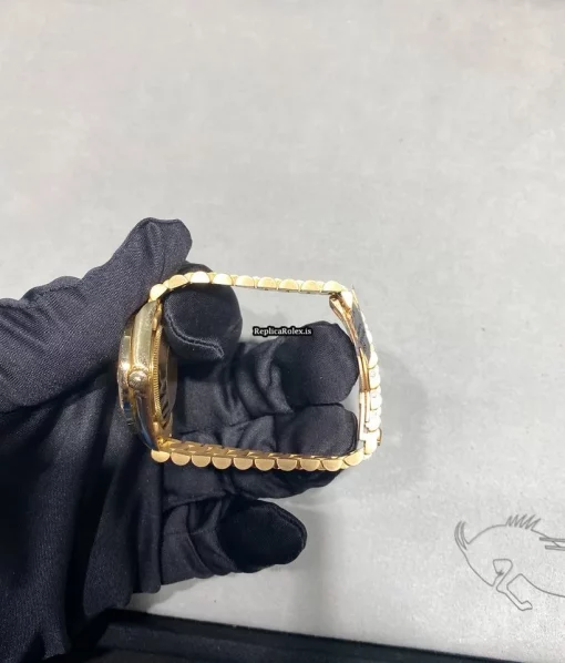 Fantastic Replica Rolex Datejust 68278 Caliber 2135 Automatic Movement 31mm Yellow Gold Case Womens Watch - Image 2
