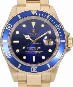 Superior Replica Rolex Submariner Date 16618 Caliber 3135 Automatic Movement 40mm Yellow Gold Case Watch