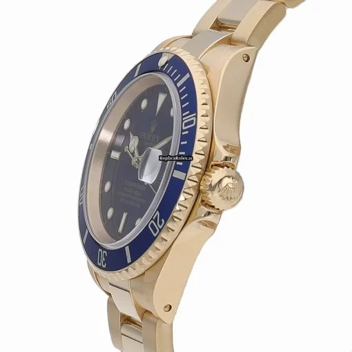 Superior Replica Rolex Submariner Date 16618 Caliber 3135 Automatic Movement 40mm Yellow Gold Case Watch - Image 2