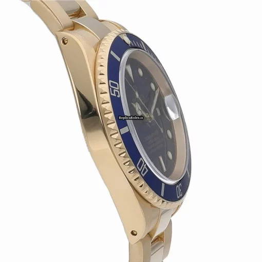 Superior Replica Rolex Submariner Date 16618 Caliber 3135 Automatic Movement 40mm Yellow Gold Case Watch - Image 3