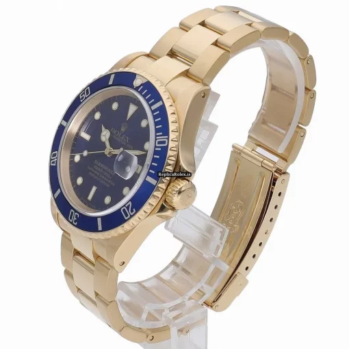 Superior Replica Rolex Submariner Date 16618 Caliber 3135 Automatic Movement 40mm Yellow Gold Case Watch - Image 5