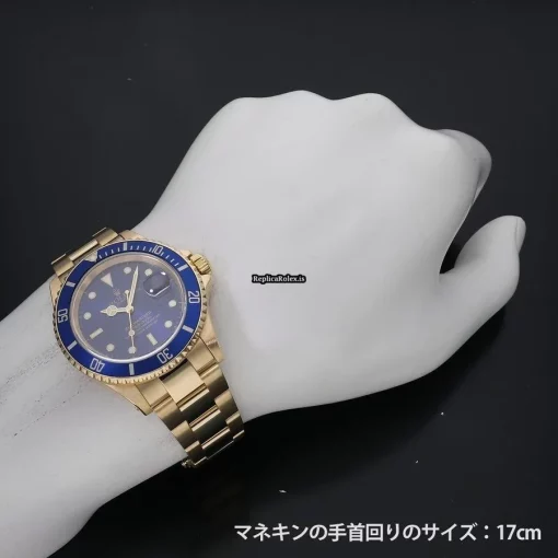 Superior Replica Rolex Submariner Date 16618 Caliber 3135 Automatic Movement 40mm Yellow Gold Case Watch - Image 6
