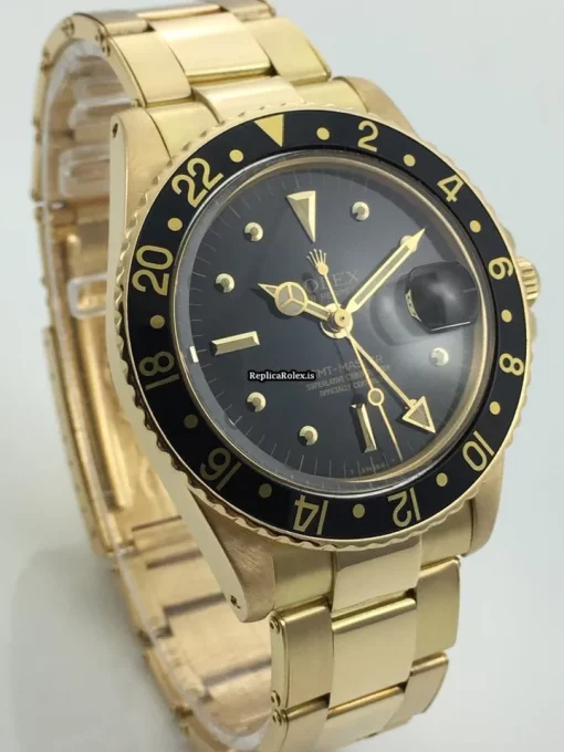 Swiss Copies Rolex Gmt-master 1675 Caliber 1570 Automatic Movement 40mm Yellow Gold Case Mens/unisex Watch - Image 15