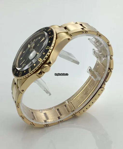 Swiss Copies Rolex Gmt-master 1675 Caliber 1570 Automatic Movement 40mm Yellow Gold Case Mens/unisex Watch - Image 5