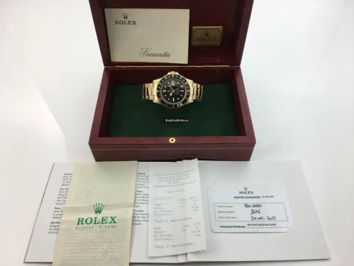 Swiss Copies Rolex Gmt-master 1675 Caliber 1570 Automatic Movement 40mm Yellow Gold Case Mens/unisex Watch - Image 7