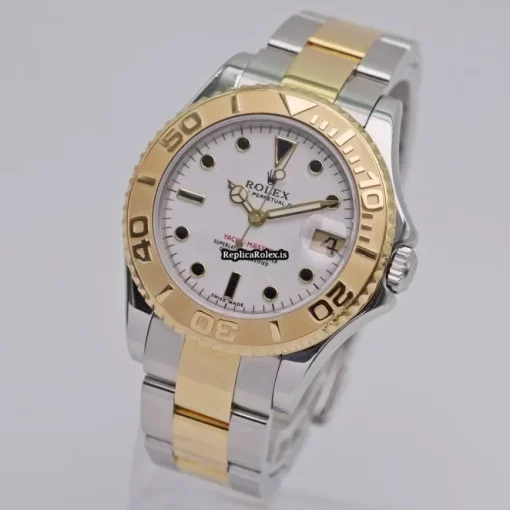 Popular Replica Rolex Yacht-master 168623 Automatic Movement 35mm Gold/steel Case Mens/unisex Watch - Image 2